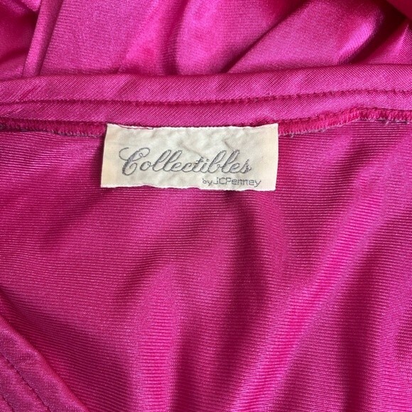 Vintage Collectibles by JCPenney Bright Pink Cap Sleeve Nightgown Women Medium - Picture 6 of 11